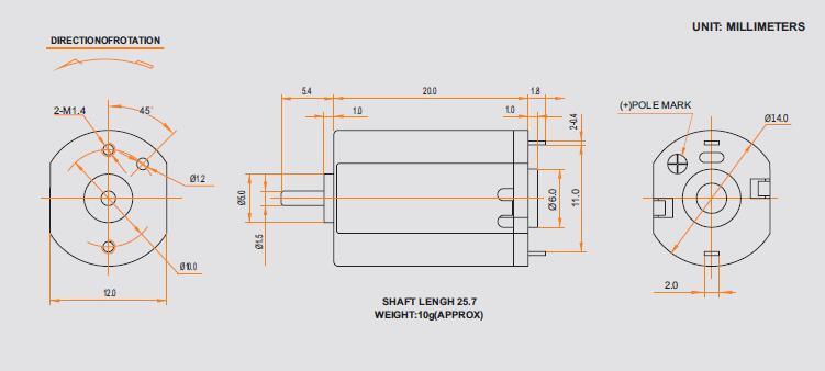 Metal Brush Motor CYFF-031-12120