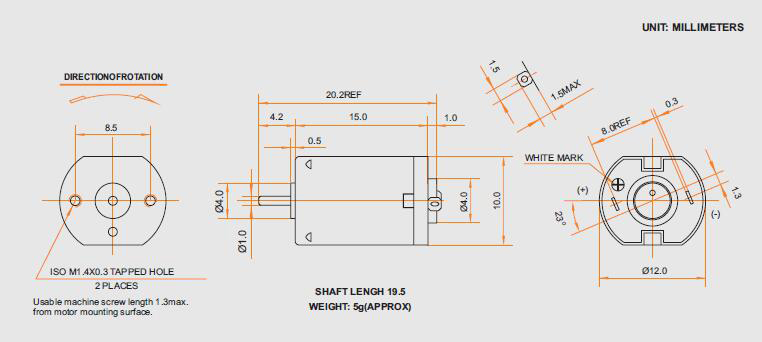 Metal Brush Motor CYFF-N20-13115-R2