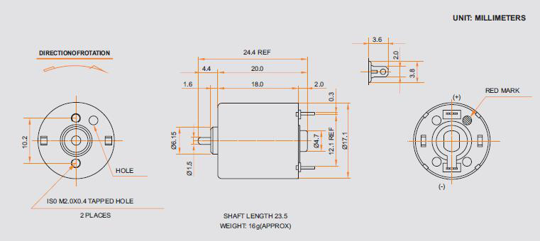 Metal Brush Motor CYRF-020T-10210-R2