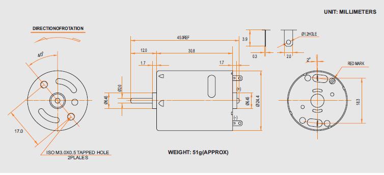 Carbon Brush Motor CYRS-370SM-2862-R2