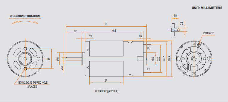 Carbon Brush Motor CYRS-395SA-2455-R2